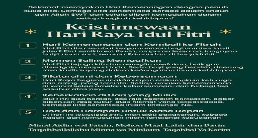 Momentum Kebersamaan dan Keberkahan di Hari Raya Idul Fitri 1446 H