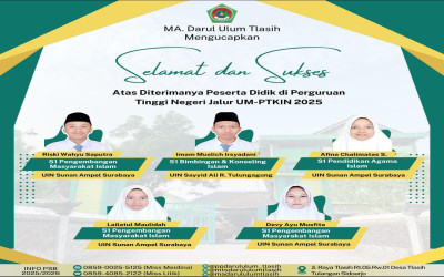 Santri MA DU Tlasih Sukses UM-PTKIN 2025!