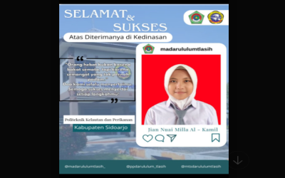 Selamat dan Sukses! Jian Nuai Milla Al-Kamil Diterima di Perguruan Tinggi Kedinasan